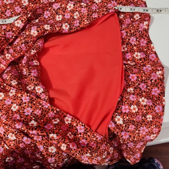 Ann Taylor Dress Womens Size 6p Floral Ruffle Belted Wrap Petite D size 6 NEW - Picture 8 of 8